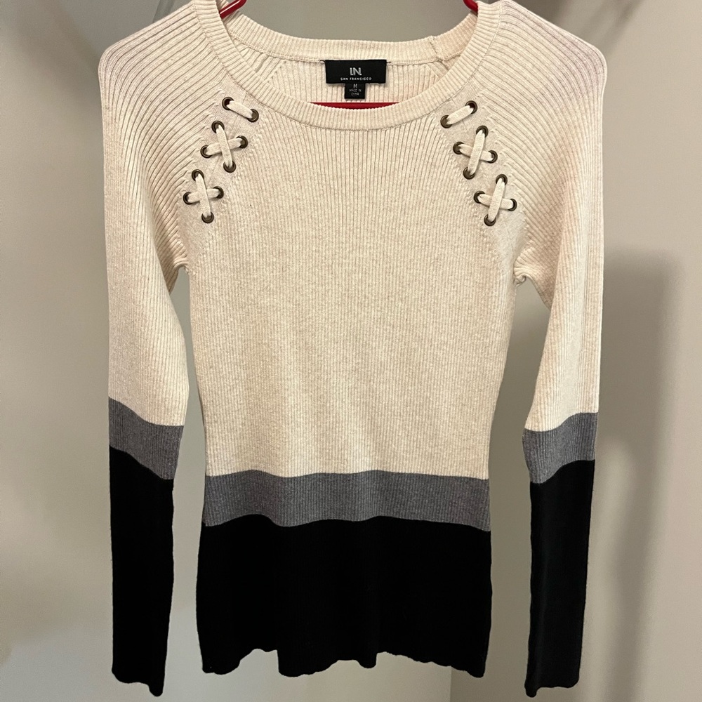 Lace up detail top